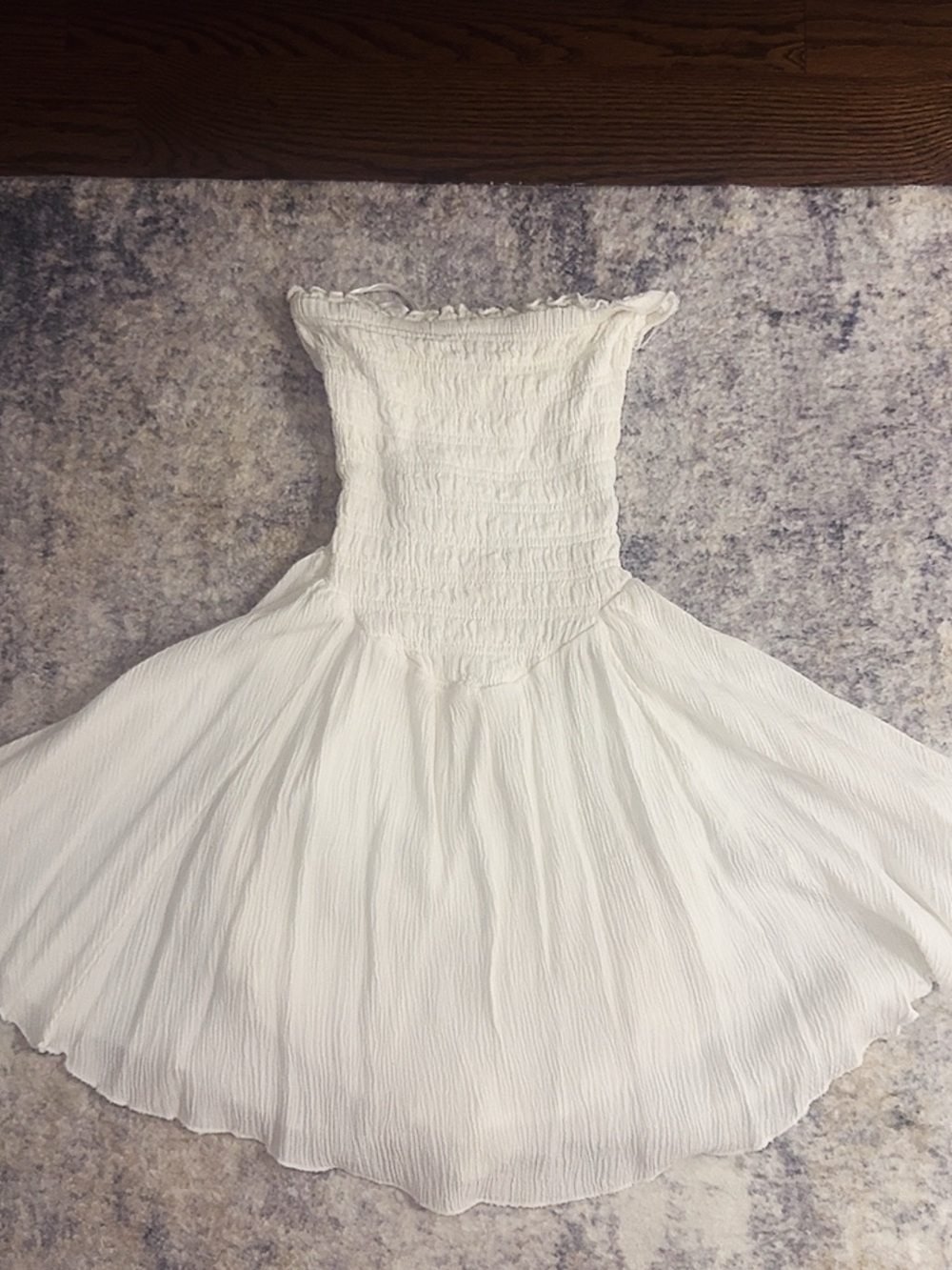 Garage White Strapless STRETCH mini dress